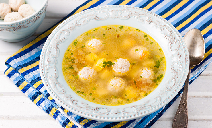 Turkey Meatballs in Mushroom Lemongrass Broth